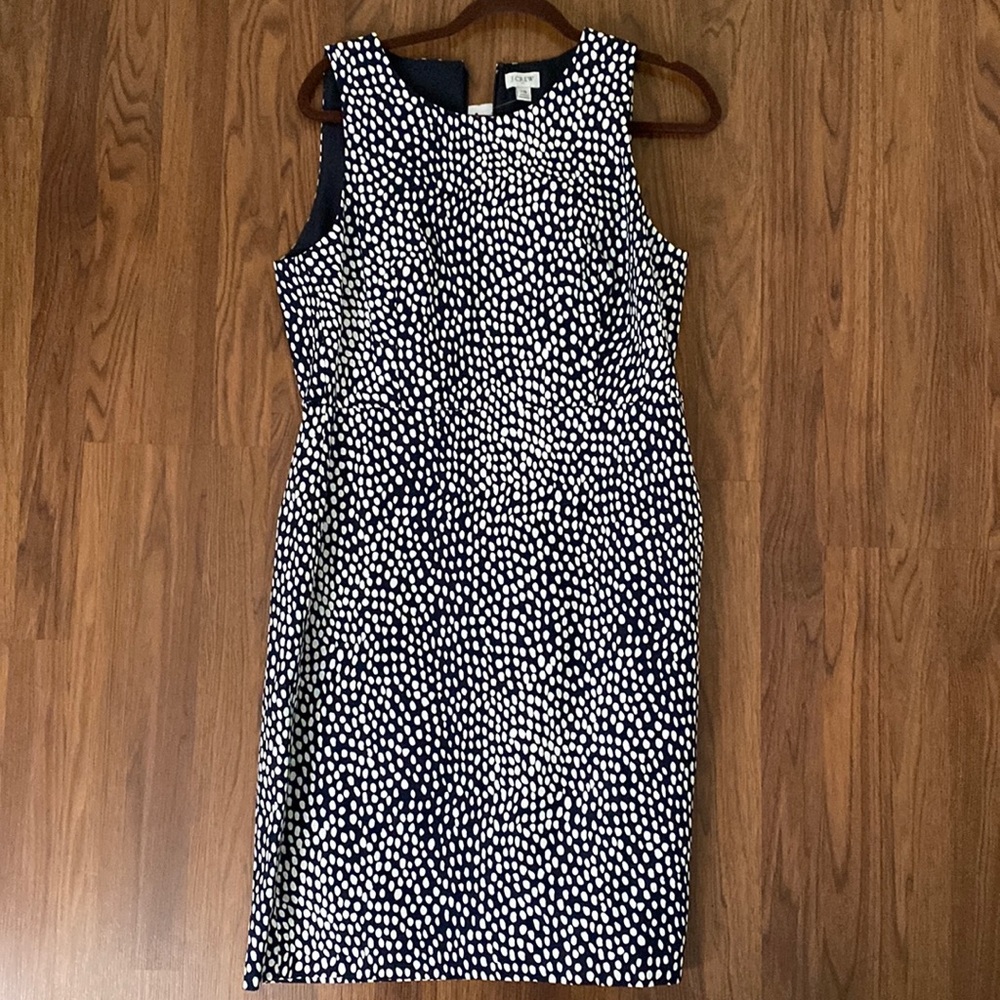 NWT J Crew polka dot sheath dress